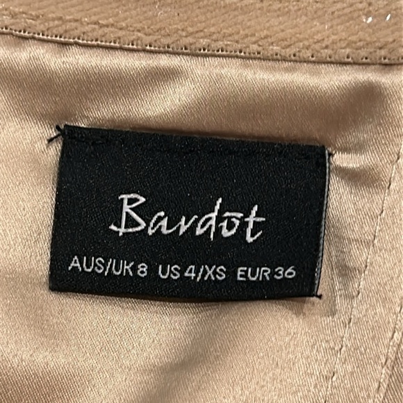 Revolve Bardot Caught Sleeve Off Shoulder Satin Bustier Top in Pebble - 4 - Picture 13 of 15